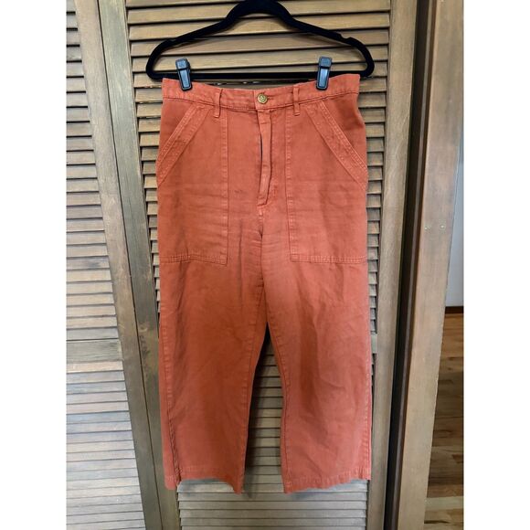 Big Bud Press Work Pants in Burnt Terracotta Size Petite Small - Picture 3 of 7
